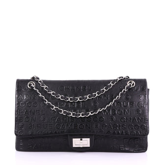 Chanel 31 Rue Cambon Double Flap Bag Embossed Leather 3814528