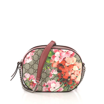 Gucci Chain Crossbody Bag Blooms Print GG Coated Canvas 3814542