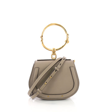 Chloe Nile Crossbody Bag Leather Small - Designer Handbag Neutral 3814554