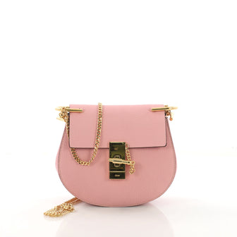 Chloe Drew Crossbody Bag Leather Mini - Designer Handbag Pink 3814559