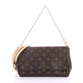 Louis Vuitton Favorite Handbag Monogram Canvas MM Brown 381457