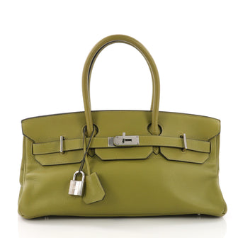Hermes Birkin JPG Handbag Green Clemence with Palladium Hardware 42