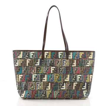 Fendi Selleria Roll Tote Zucca Coated Canvas Large Brown 381625