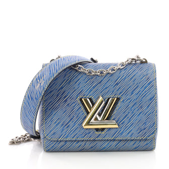 Louis Vuitton Twist Handbag Epi Leather PM Blue 381701