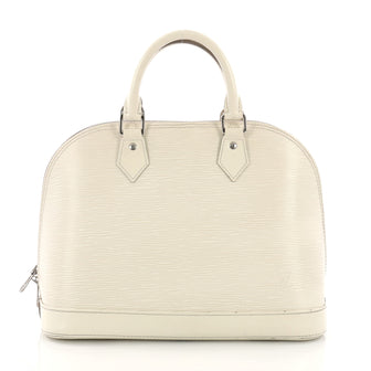Louis Vuitton Alma Handbag Epi Leather PM White 381741