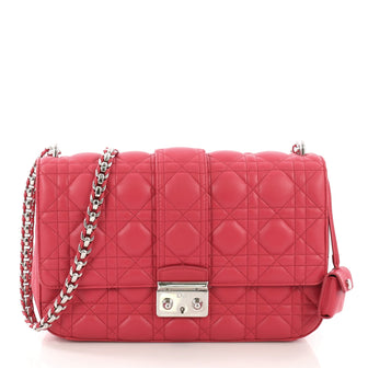 Christian Dior Miss Dior Flap Bag Cannage Quilt Lambskin Medium