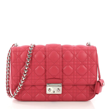Christian Dior Miss Dior Flap Bag Cannage Quilt Lambskin Medium