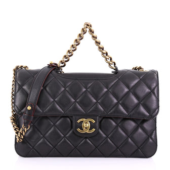 Chanel Model: Perfect Edge Flap Bag Quilted Calfskin Jumbo Black 38189/1