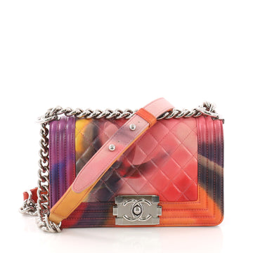 Chanel Model: Flower Power Boy Flap Bag Quilted Lambskin Small  Pink 38189/2