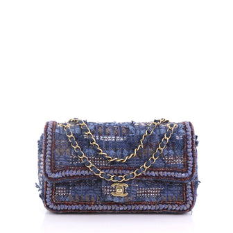 Chanel Paris-Hamburg Flap Bag Quilted Braided Tweed 382113