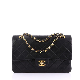 Chanel Vintage Classic Double Flap Bag Quilted Lambskin Medium 38218103