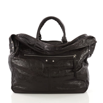 Balenciaga Bridge Classic Studs Handbag Leather Brown 38218127