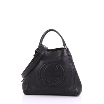 Gucci Soho Convertible Shoulder Bag Leather Small Black 38218157