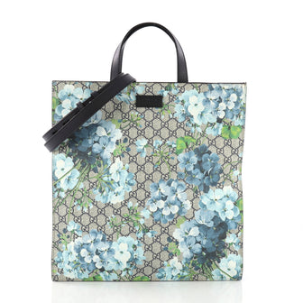 Gucci Convertible Soft Open Tote Blooms Print GG Coated 38218158