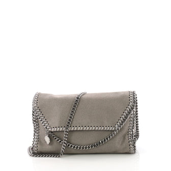 Stella McCartney Falabella Clutch on Chain Shaggy Deer Gray 38218167