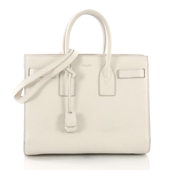 Saint Laurent Sac de Jour NM Handbag Leather Small White 38218179