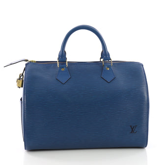 Louis Vuitton Speedy Handbag Epi Leather 30 Blue 38218183