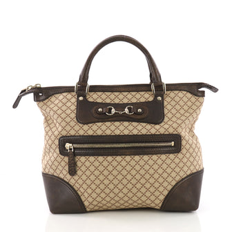Gucci Catherine Tote Diamante Canvas with Leather Large Brown 38218201