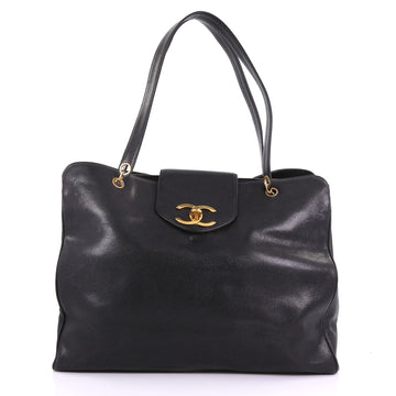 Chanel Model: Vintage Supermodel Weekender Bag Caviar Large Black 38218/222