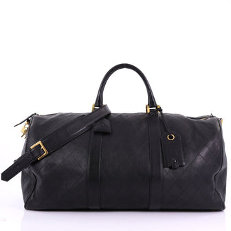  Chanel Model: Vintage Diamond Stitch Boston Bag Quilted Lambskin XL Black 38218/223