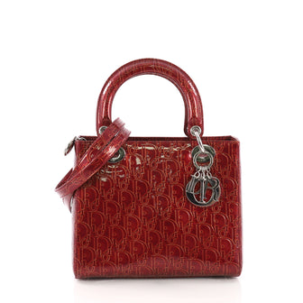 Christian Dior Lady Dior Handbag Ultimate Embossed Red 38218257