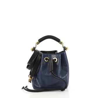 Chloe Gala Bucket Bag Python Small Blue 38218261