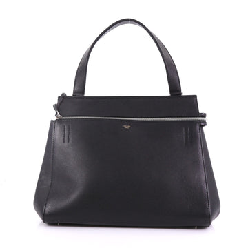 Celine Edge Bag Leather Medium Black 38218267