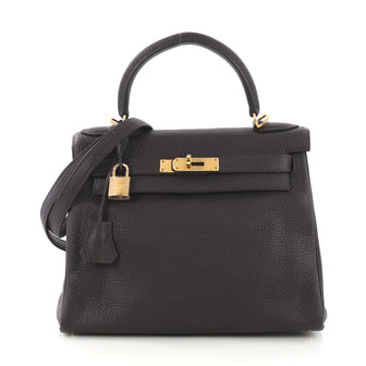 Hermes Kelly Handbag Purple Clemence with Gold Hardware 38218272
