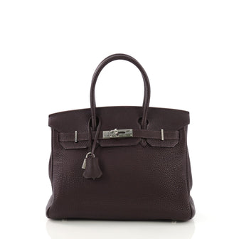 Hermes Birkin Handbag Purple Togo with Palladium 38218276