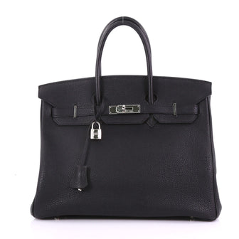 Hermes Birkin Handbag Black Togo with Palladium 38218280