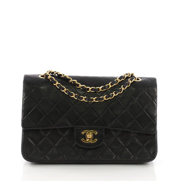 Chanel Vintage Classic Double Flap Bag Quilted Lambskin Medium 382182