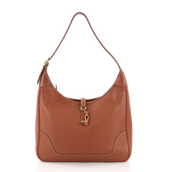 Hermes Trim II Handbag Clemence 31 Brown 3821836