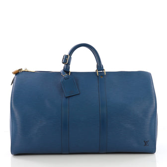 Louis Vuitton Keepall Bag Epi Leather 50 Blue 3821847