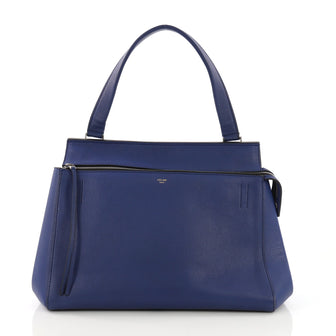 Celine Edge Bag Leather Medium Blue 3821854