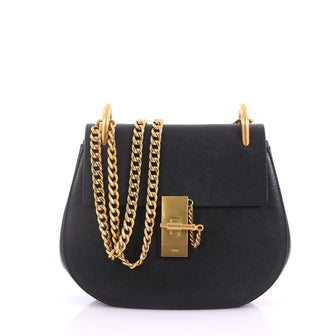 Chloe Drew Crossbody Bag Leather Small Black 3821863