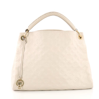 Louis Vuitton Artsy Handbag Monogram Empreinte Leather MM White 3821884