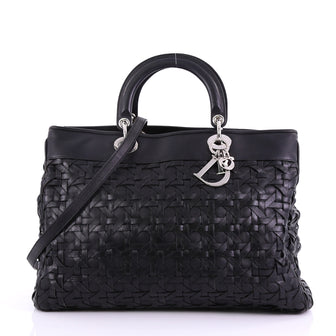 Christian Dior Lady Dior Avenue Handbag Woven Leather 3821893