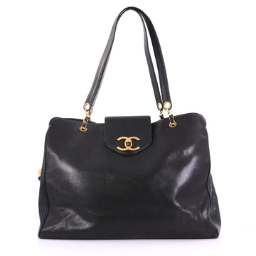 Chanel Vintage Supermodel Weekender Bag Caviar Large 3821895
