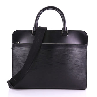 Louis Vuitton Bassano Handbag Epi Leather GM Black 382301