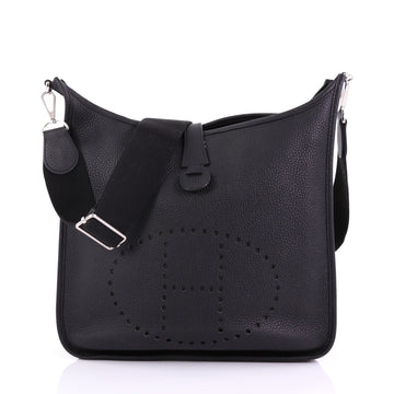 Hermes Evelyne Crossbody Gen III Clemence GM Black 382511