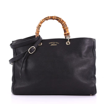 Bamboo Shopper Tote Leather Large