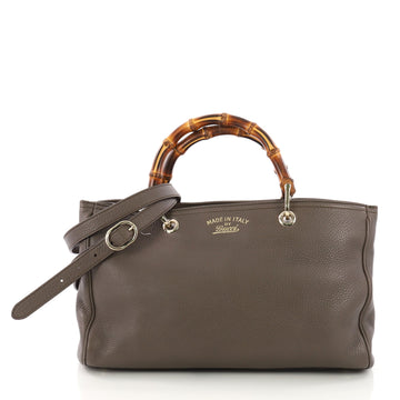 Gucci Bamboo Shopper Tote Leather Medium Brown 3828111