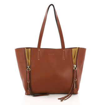 Chloe Milo Shopping Tote Leather Medium Brown 3828120