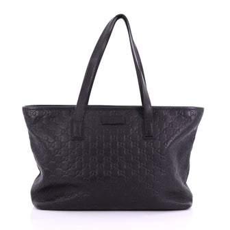Gucci Plus Tote Guccissima Leather Medium Black 382882