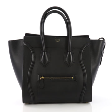 Celine Model: Luggage Handbag Smooth Leather Mini Black 38290/1