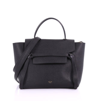 Celine Belt Bag Grainy Leather Micro Black 382951