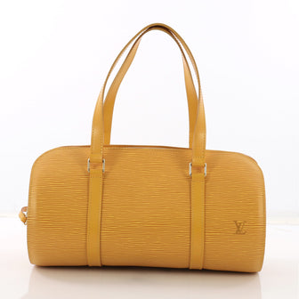 Louis Vuitton Soufflot Handbag Epi Leather Yellow 383075