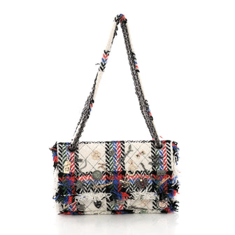 Chanel Model: Lucky Charms Reissue 2.55 Handbag Quilted Tweed Medium White 38311/11