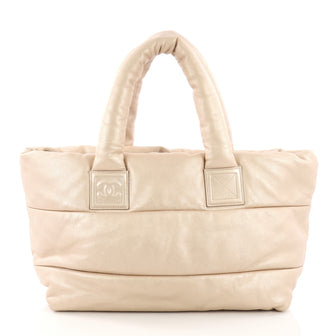 Chanel Model: Coco Cocoon Reversible Tote Quilted Lambskin Medium Neutral 38311/21