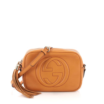 Gucci Soho Disco Crossbody Bag Leather Small Orange 383116